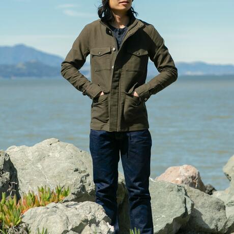 gustin moleskin field jacket - olive