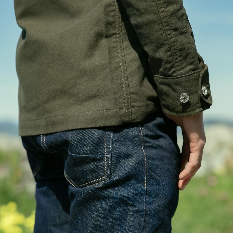 gustin moleskin field jacket - olive