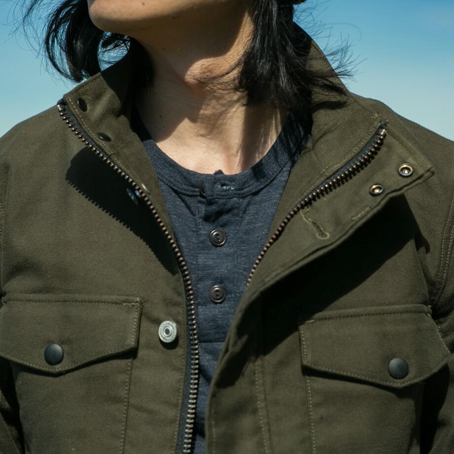 gustin moleskin field jacket - olive