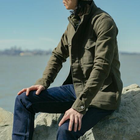 gustin moleskin field jacket - olive