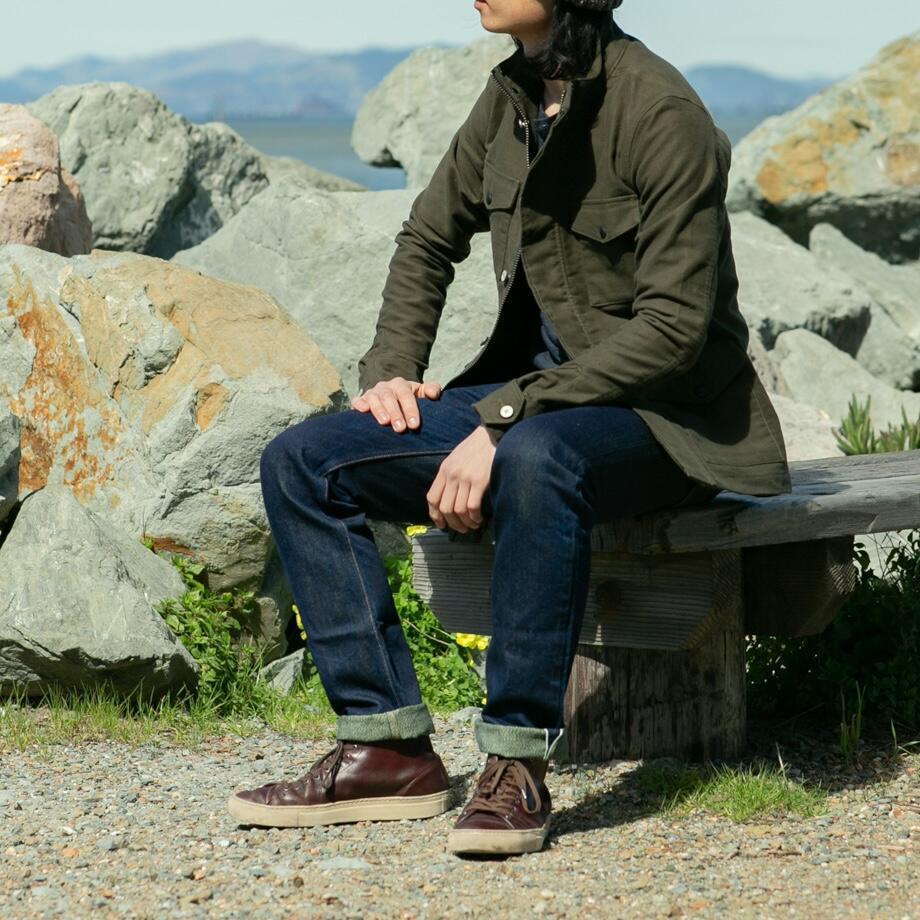 gustin moleskin field jacket - olive