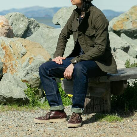 gustin moleskin field jacket - olive