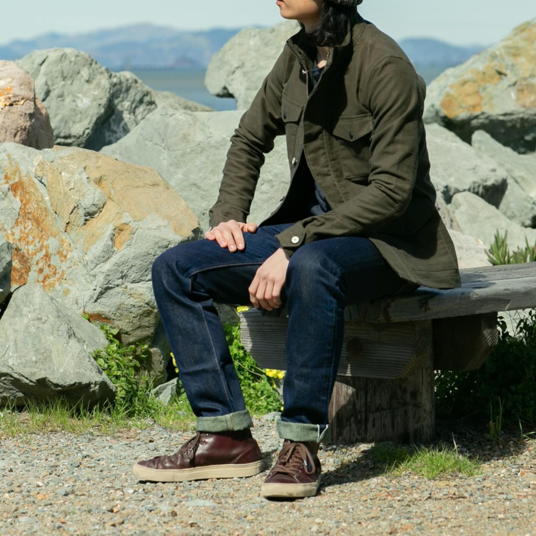 gustin moleskin field jacket - olive