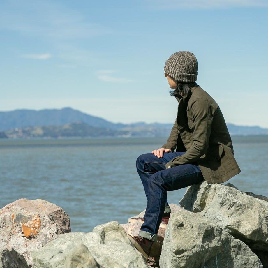gustin moleskin field jacket - olive