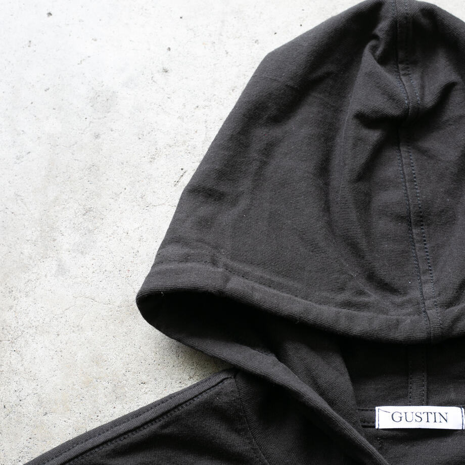 gustin american heavy pullover hoodie - black