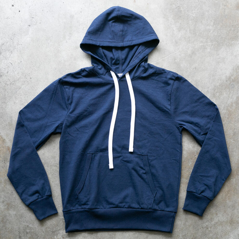 gustin american heavy pullover hoodie - navy