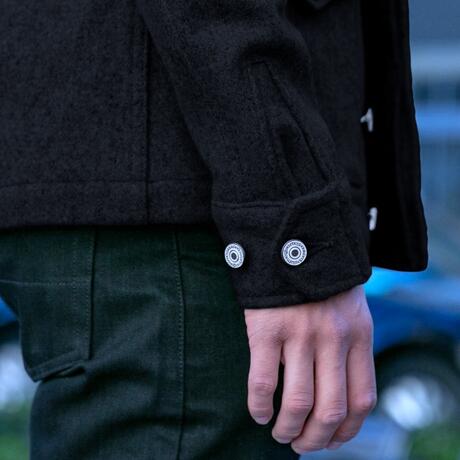 gustin black wool field jacket