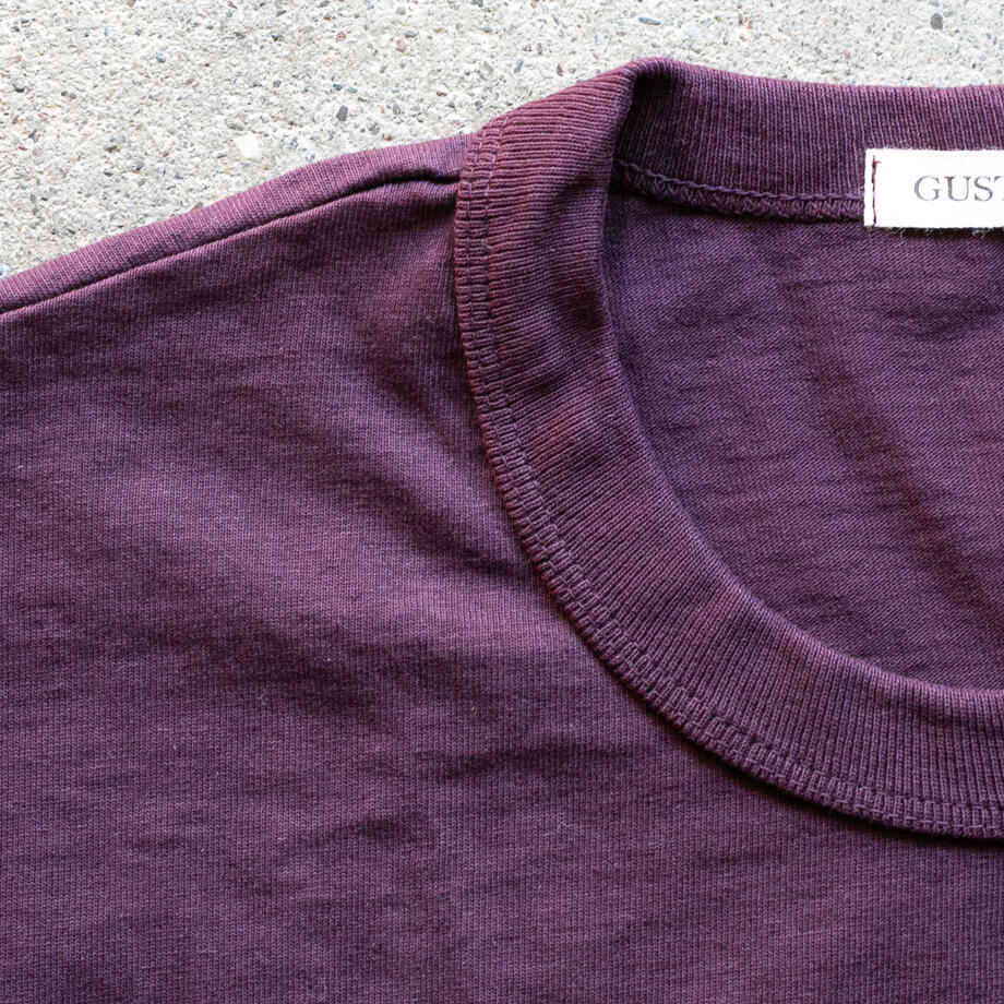 gustin american heavy pocket t-shirt - oxblood