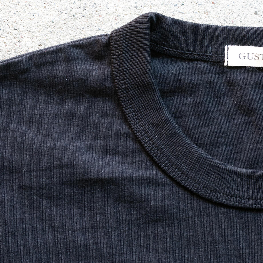 gustin american heavy pocket t-shirt - black