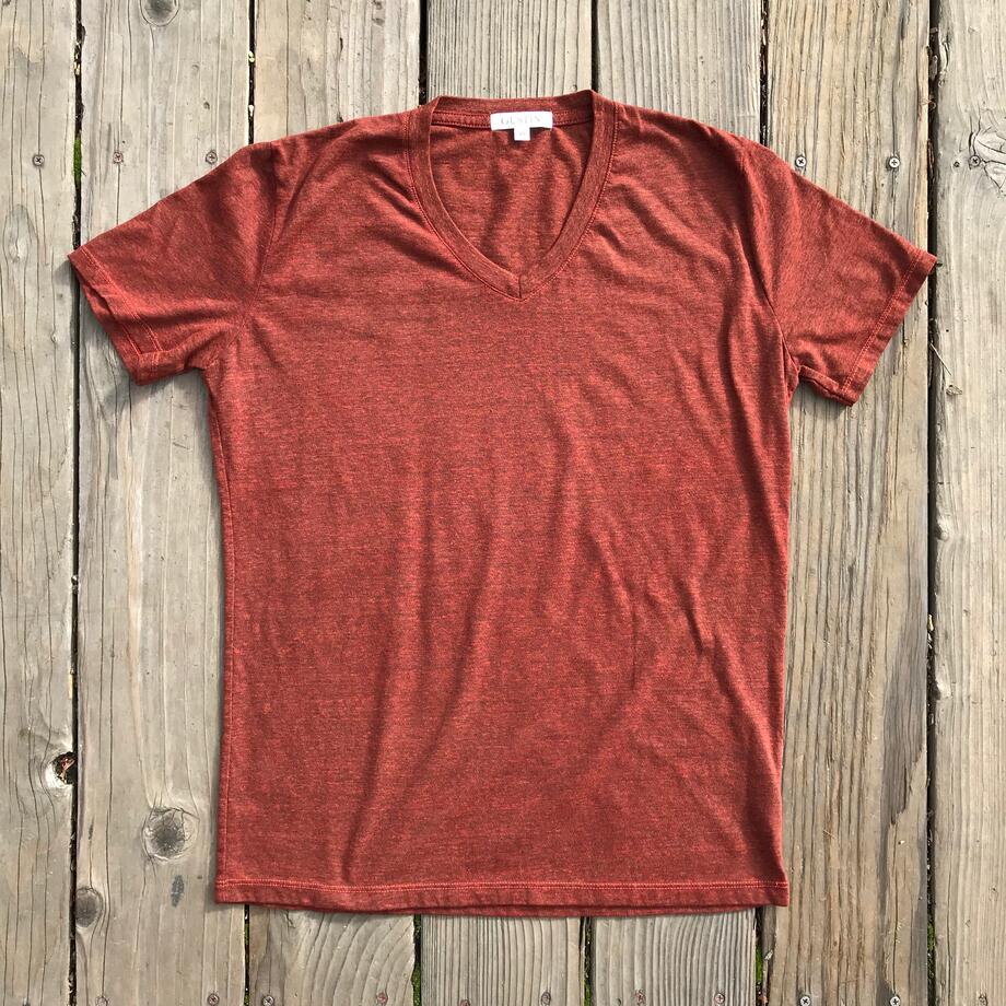 gustin usa heather v-neck t-shirt 2 pack - oxblood