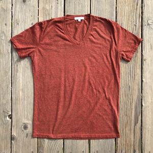 gustin usa heather v-neck t-shirt 2 pack - oxblood
