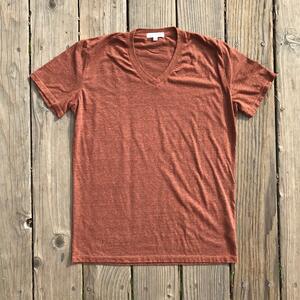 gustin usa heather v-neck t-shirt 2 pack - rust
