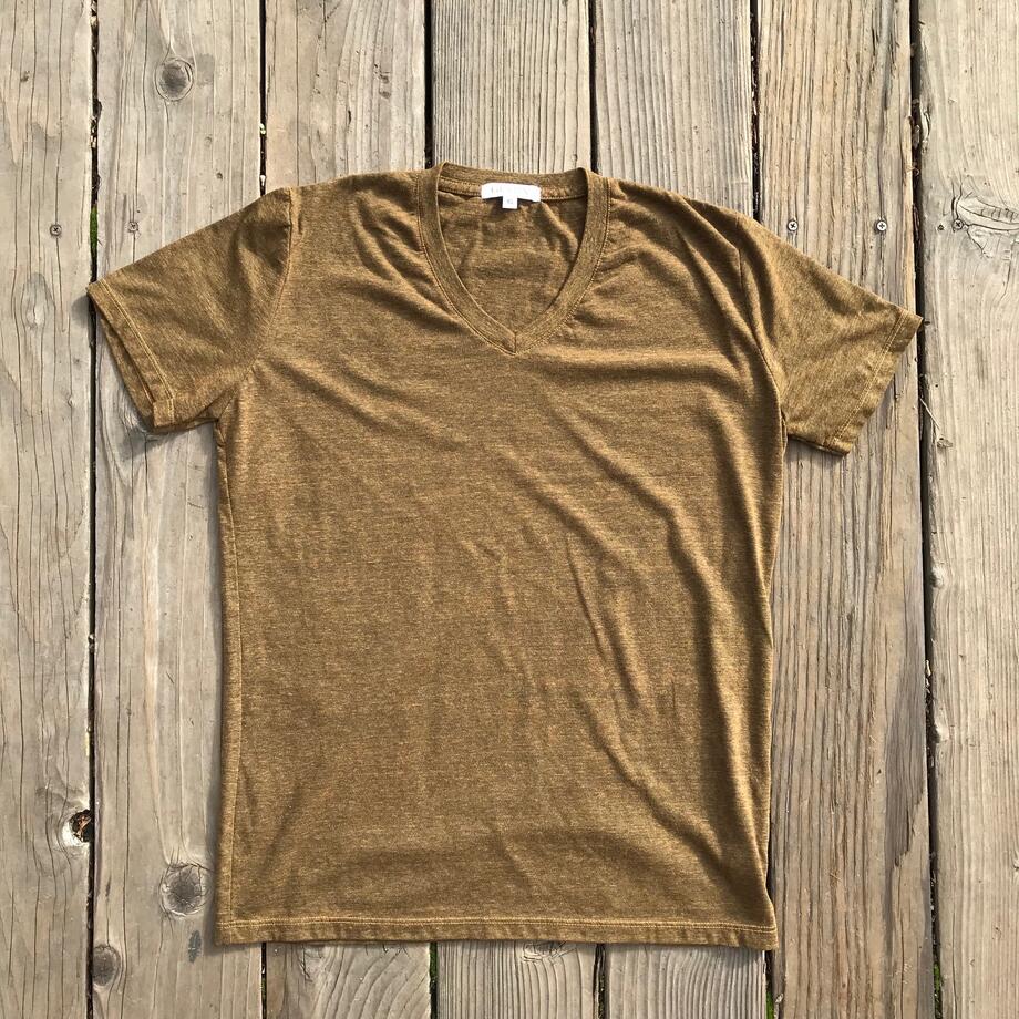 gustin usa heather v-neck t-shirt 2 pack - camel