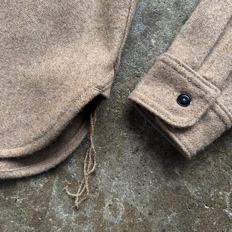 gustin #188 japan rustic wool workshirt - wheat