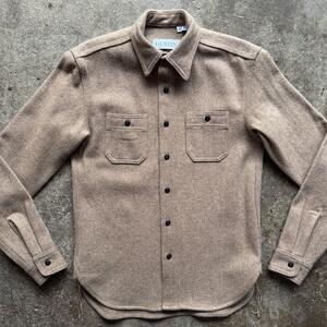 gustin #188 japan rustic wool workshirt - wheat
