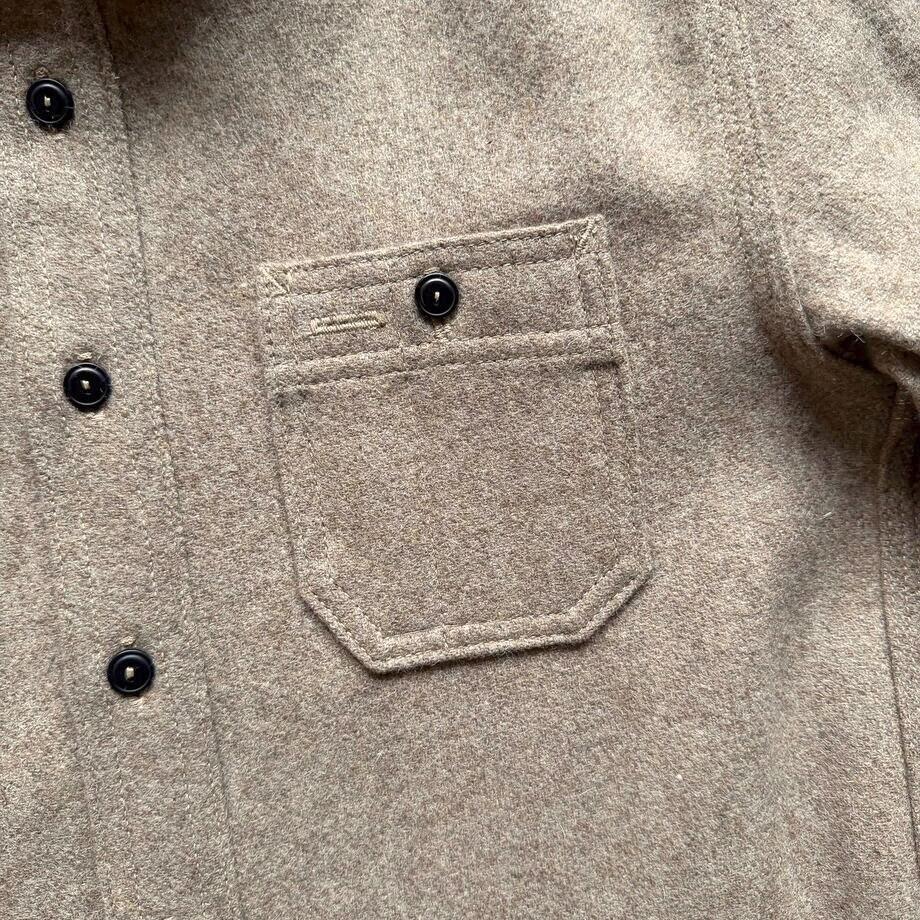 gustin #188 japan rustic wool workshirt - wheat