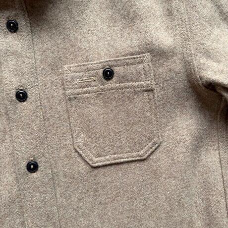 gustin #188 japan rustic wool workshirt - wheat