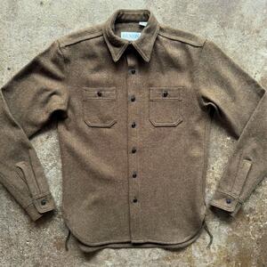 gustin #189 japan rustic wool workshirt - oak