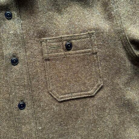 gustin #189 japan rustic wool workshirt - oak