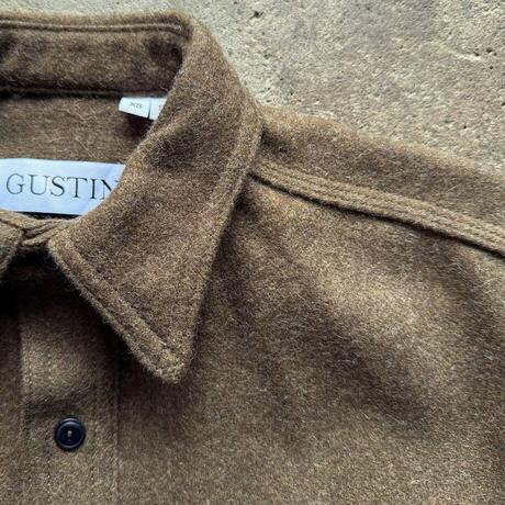 gustin #189 japan rustic wool workshirt - oak