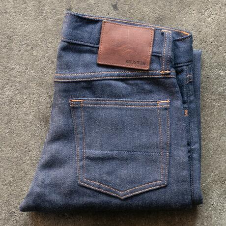 gustin #484 japan double flannel denim - blue red