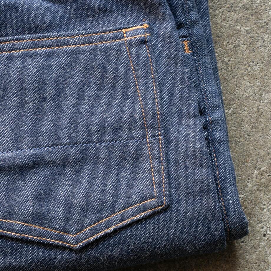 gustin #484 japan double flannel denim - blue red