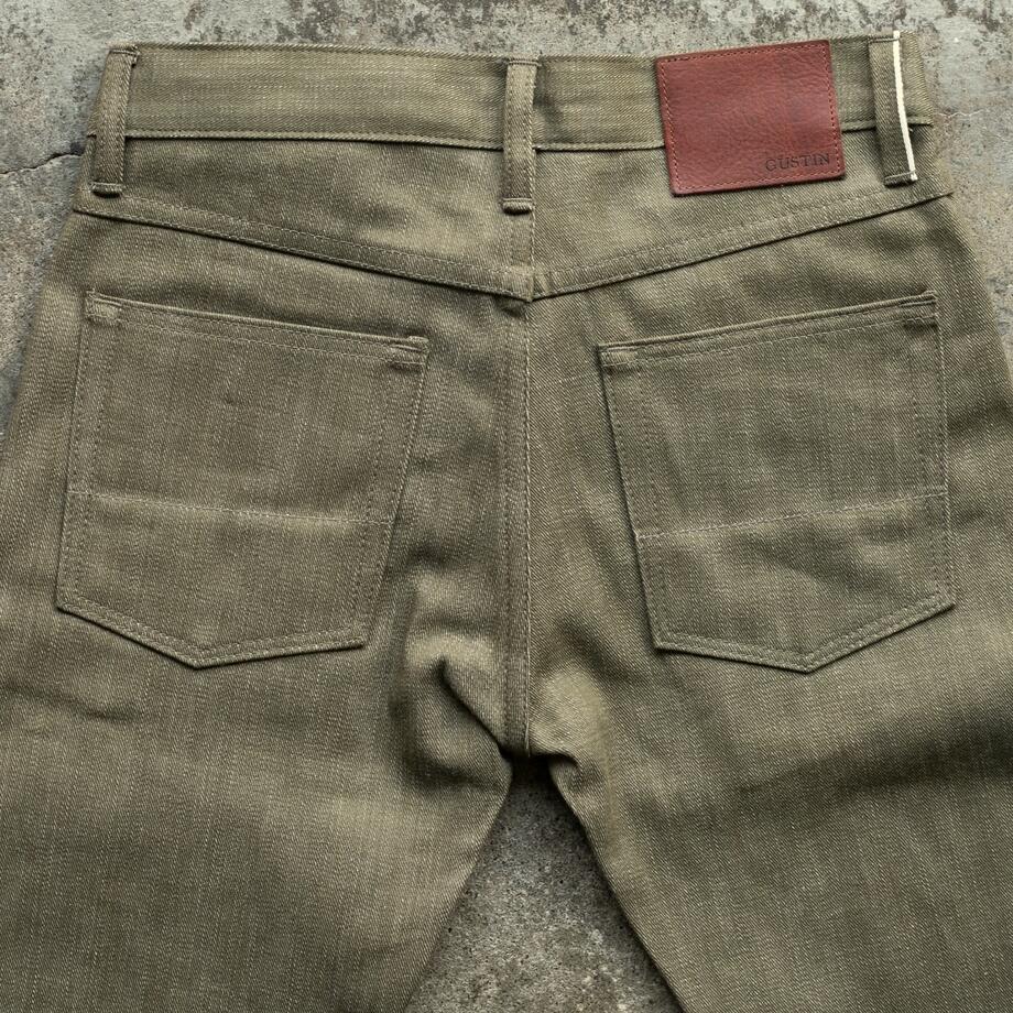 gustin #625 u.s. army od selvedge
