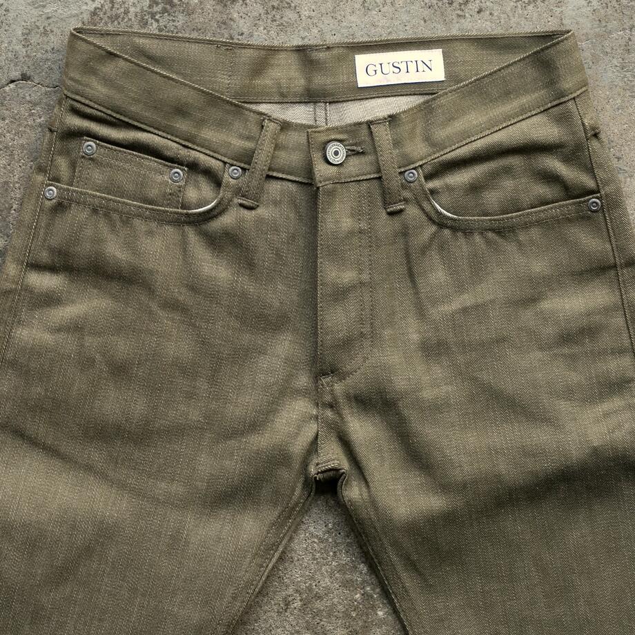 gustin #625 u.s. army od selvedge