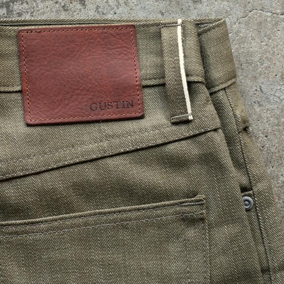 gustin #625 u.s. army od selvedge