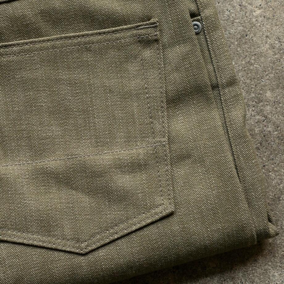 gustin #625 u.s. army od selvedge