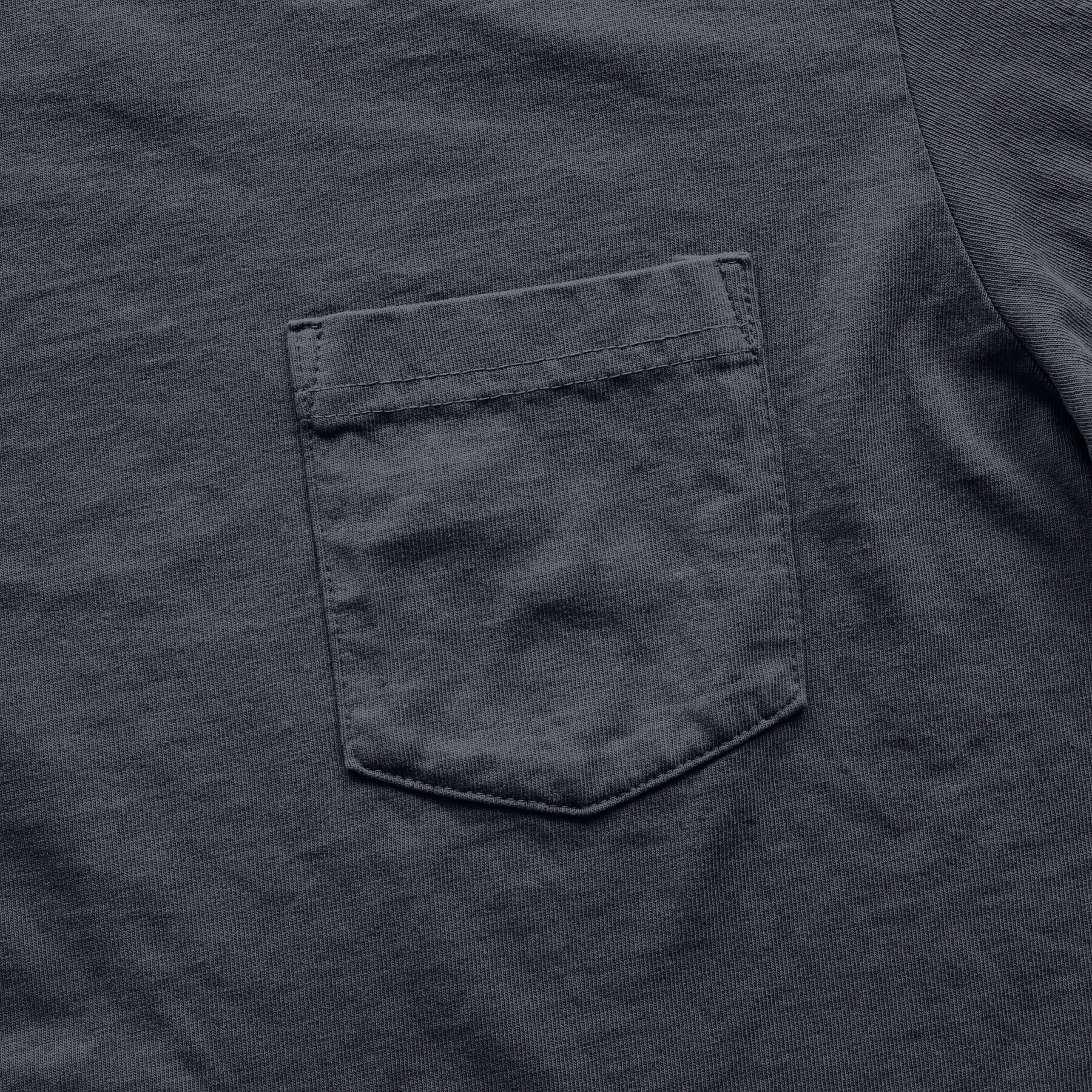 gustin american heavy pocket t-shirt - gunmetal