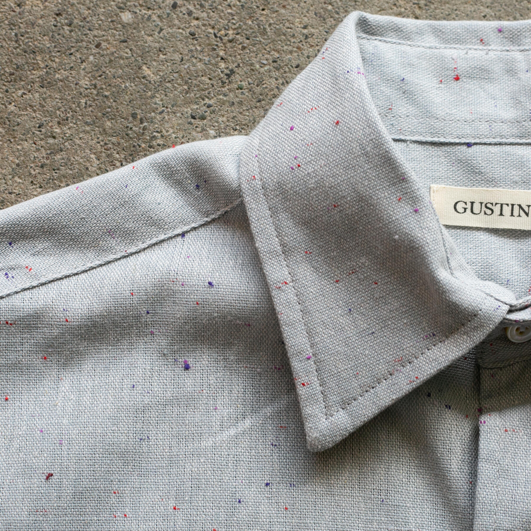 gustin #1342 slate rainbow nep shirt