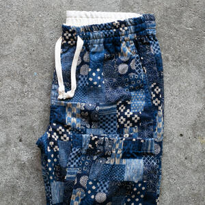 gustin #57 japan navy patchwork joggers