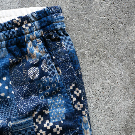 gustin #57 japan navy patchwork joggers