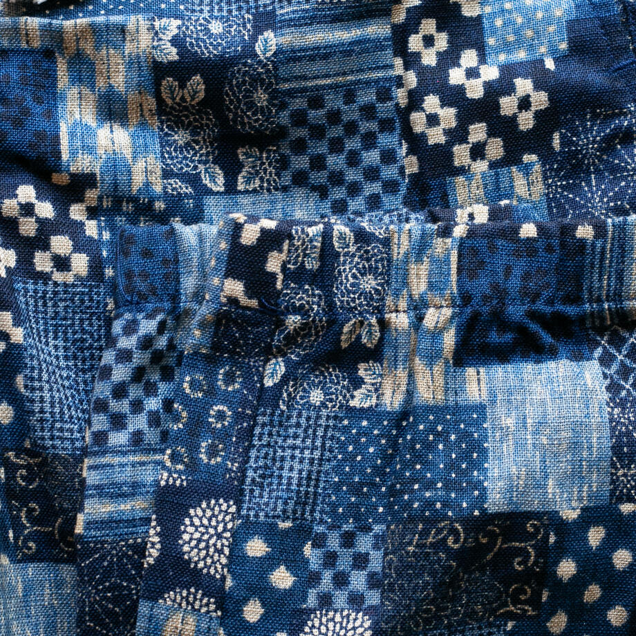 gustin #57 japan navy patchwork joggers