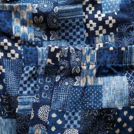 gustin #57 japan navy patchwork joggers