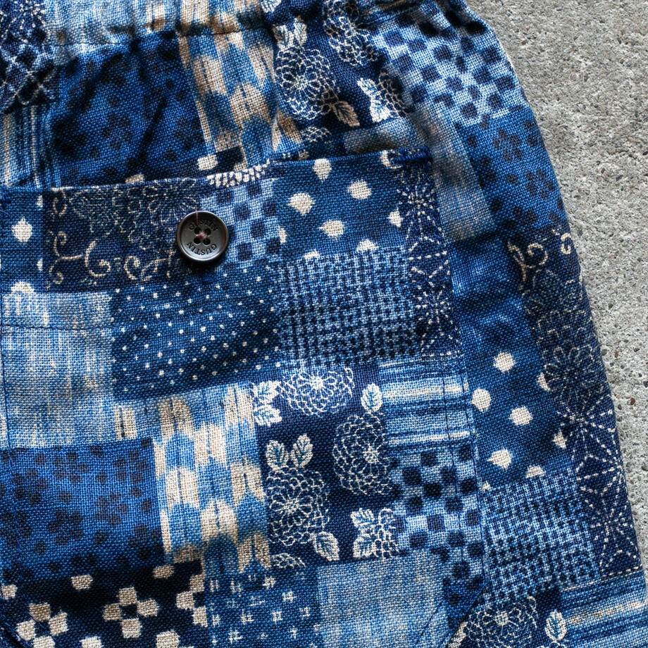 gustin #57 japan navy patchwork joggers