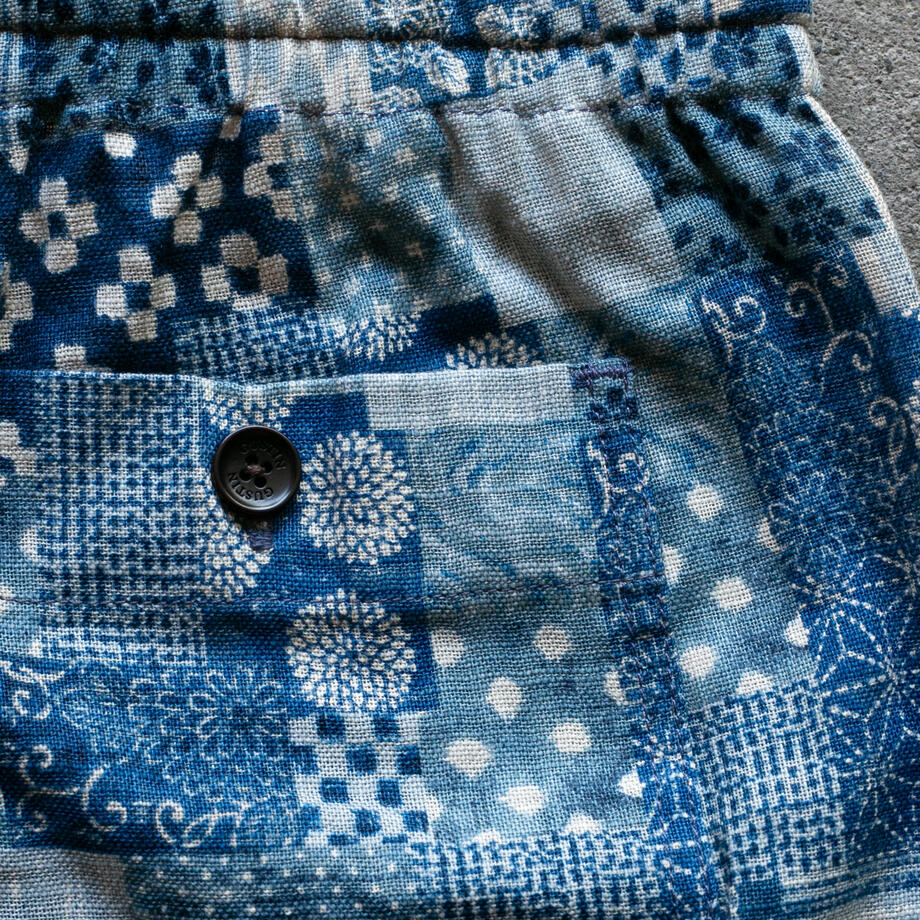 gustin #58 japan ocean patchwork joggers