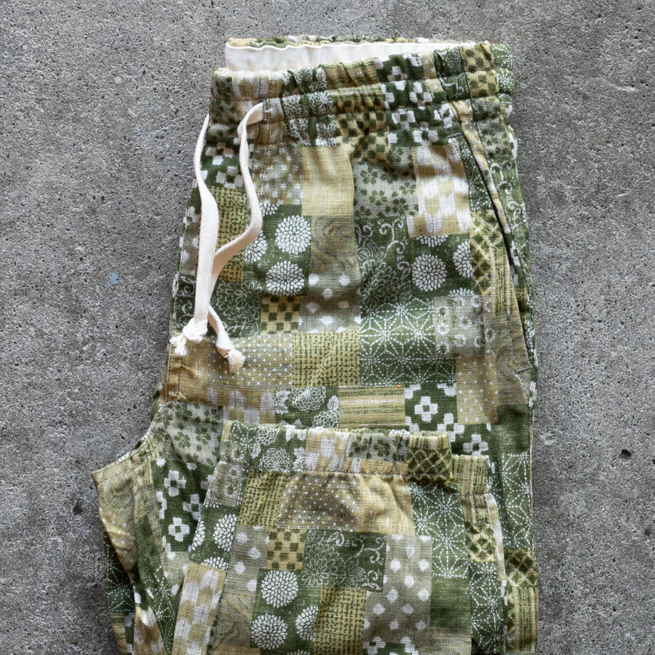 gustin #59 japan moss patchwork joggers