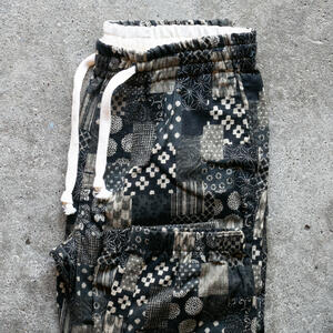 gustin #60 japan black patchwork joggers