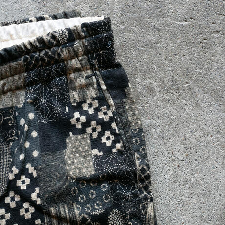 gustin #60 japan black patchwork joggers