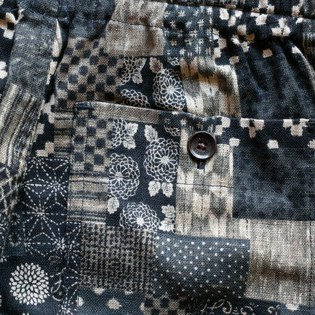 gustin #60 japan black patchwork joggers