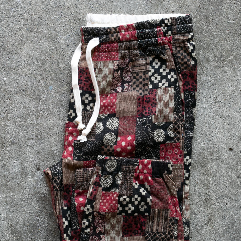 gustin #1 japan red patchwork joggers