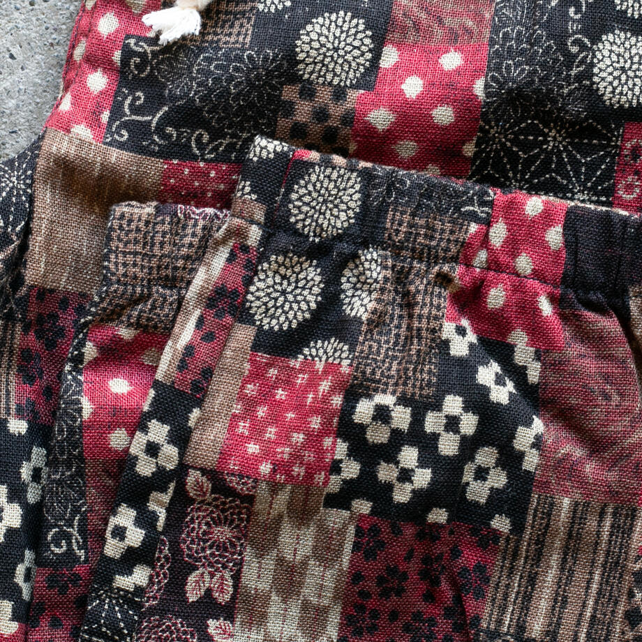 gustin #1 japan red patchwork joggers