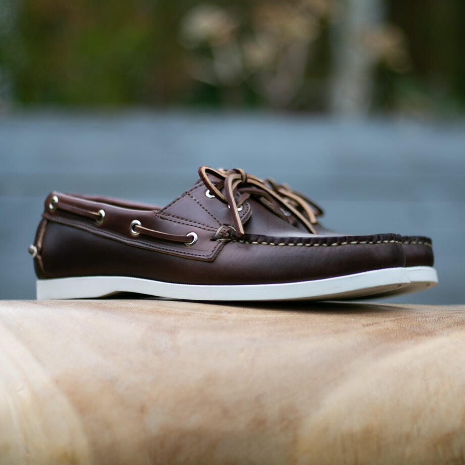 gustin the boat shoe - brown