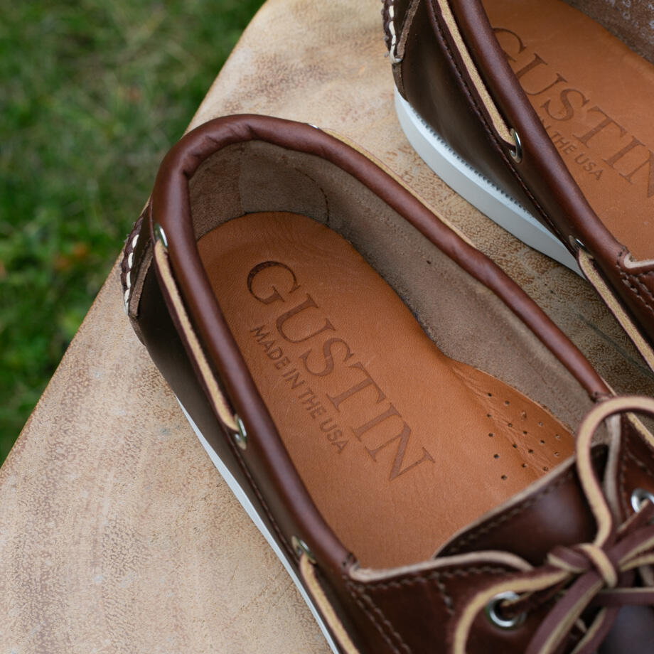 gustin the boat shoe - brown