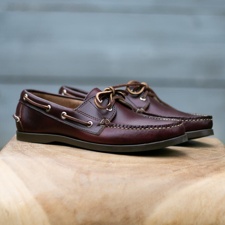 gustin the boat shoe - burgundy