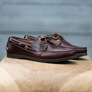 gustin the boat shoe - burgundy