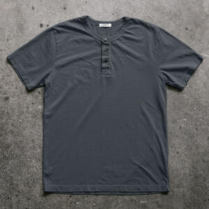 gustin short sleeve henley - gunmetal