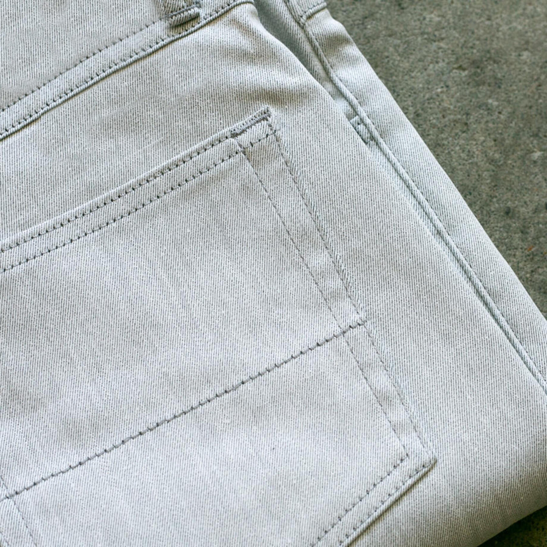 gustin #129 cone mills white x grey 5 pocket
